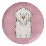 Tecknad för Clumber Spaniel Tallrik