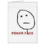 Tecknad för pokeransikteursinne hälsningskort
