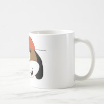 Tecknad hund med baseballmössan kaffe kopp