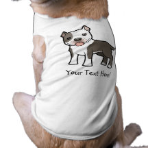 Tecknad Pitbull/amerikanStaffordshire Terrier Djur Tee Shirt