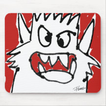 Tecknad röda gigantiska tokiga gulliga Mousepad Mus Mattor