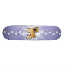 Tecknad Shar Pei Skateboard