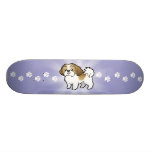 Tecknad Shih Tzu (den klippta valpen) Anpassad Skate Board