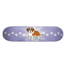 Tecknad St Bernard Anpassad Skate Board