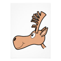 TecknadälgMoose. Anpassningsbara Inbjudningskort