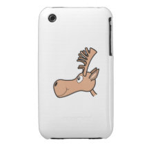 TecknadälgMoose. iPhone 3 Case-Mate Cases