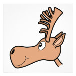 TecknadälgMoose. Personliga Inbjudningskort