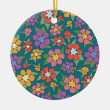 Tecknadblommor Julgranskula