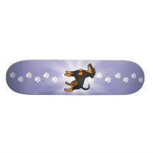 TecknadDobermanPinscher (diskettöron) Skate Board