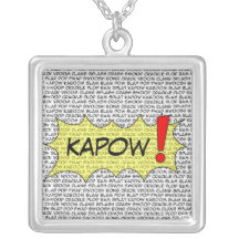 Tecknaden talar KAPOW! hänge Skräddarsydda Halsband