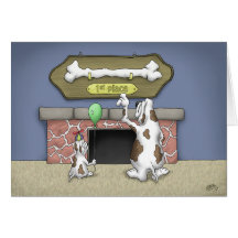 Tecknadfödelsedagkort: Hunddag