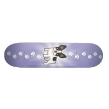 Tecknadfranskbulldogg Anpassad Skate Board