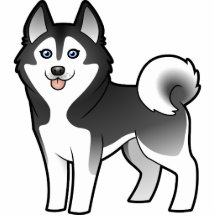 Tecknadsiberian husky/alaskabo Malamute Photo Cut Outs