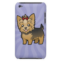TecknadYorkshire Terrier (kort hår med pilbågen) Barely There iPod Överdrag