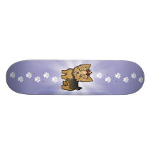 TecknadYorkshire Terrier (kort hår med pilbågen) Skate Boards