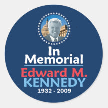 Ted Kennedy minnesmärkeklistermärke