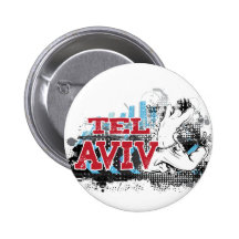 TEL AVIV - en grungestil av Israel #1-staden Knappar Med Nål
