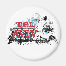 TEL AVIV - en grungestil av Israel #1-staden Kylskåpmagneter