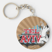 TEL AVIV - en grungestil av Israel #1-staden Nyckelring