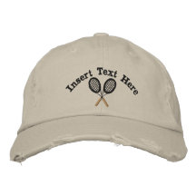 Tennis broderad hatt