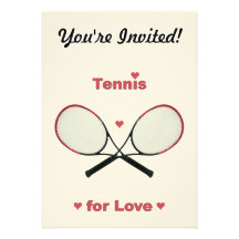 Tennis för kärlek skräddarsydda inbjudan