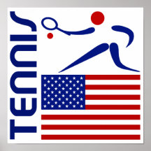 Tennis United States Affisch
