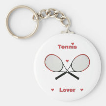 Tennisälskarehjärtor Nyckel Ring