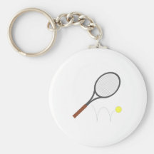 Tennisracket och boll nyckel ring