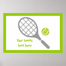 Tennisracket- och bollanpassningsbar affischer