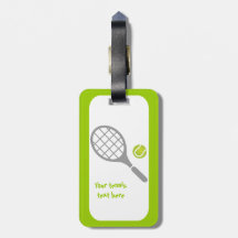 Tennisracket- och bollanpassningsbar lappar för bagaget