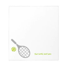 Tennisracket- och bollanpassningsbar memo notepads