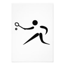 Tennisspelare Individuella Inbjudningskort