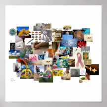 Terapeutisk läka Collage Affischer