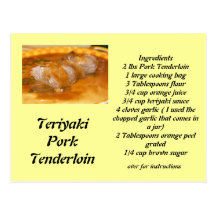 Teriyaki grisfläskkarré vykort