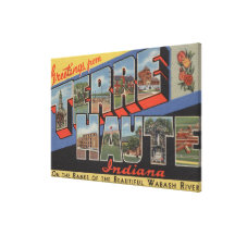 Terre Haute Indiana - stora brevplatser Canvastryck