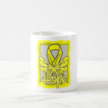Testicular Cancer Hope Butterfly Portrait Mug