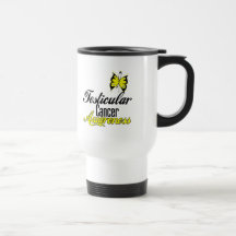 Testicular cancermedvetenhetfjäril kaffe kopp