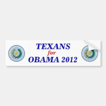 Texans för den Obama klistermärken 2012 Bildekal