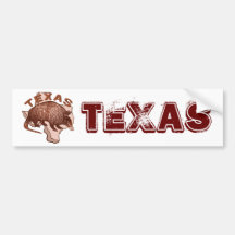 Texas bältdjur bildekal