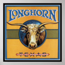 Texas rådLonghorn Affisch