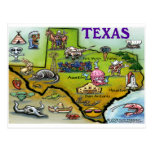 TEXAS tecknadkarta Vykort