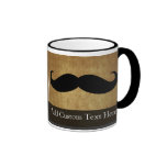 Text för vintageMoustache w/Custom Kaffe Kopp