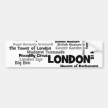 Textkonst "London ", Bildekal