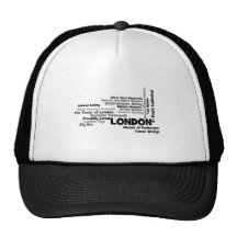Textkonst "London ", Trucker Keps