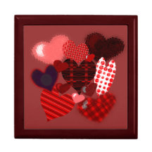 Texturerad hjärtaCollage Minnessakar
