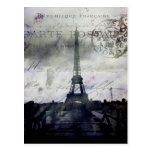 Texturerade Paris i lavendel Vykort
