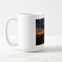 Thailändsk solnedgång kaffe kopp