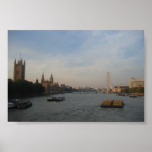 Thames River London; Oktober 2005 Affisch