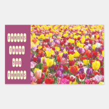 Thanks stickers Thank You seals Tulip Flowers