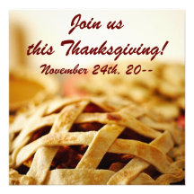 Thanksgiving bakade pajhelgdaginbjudningar